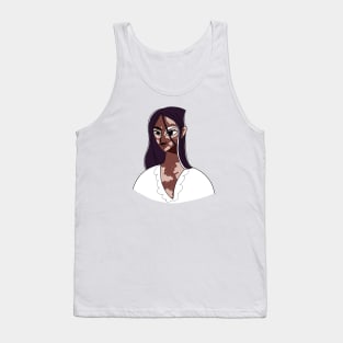 African American woman with vitiligo. Tank Top